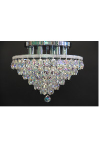 Кришталева люстра SVLIGHT дев'ятилампова 21401/9 хром+перламутр